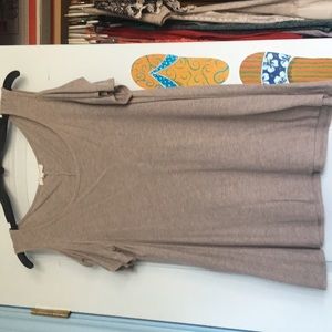 Gray Ava James cold shoulder loose fit top